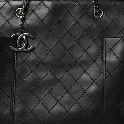 Chanel Lambskin Stitched Shopping Tote Black 8 of 12