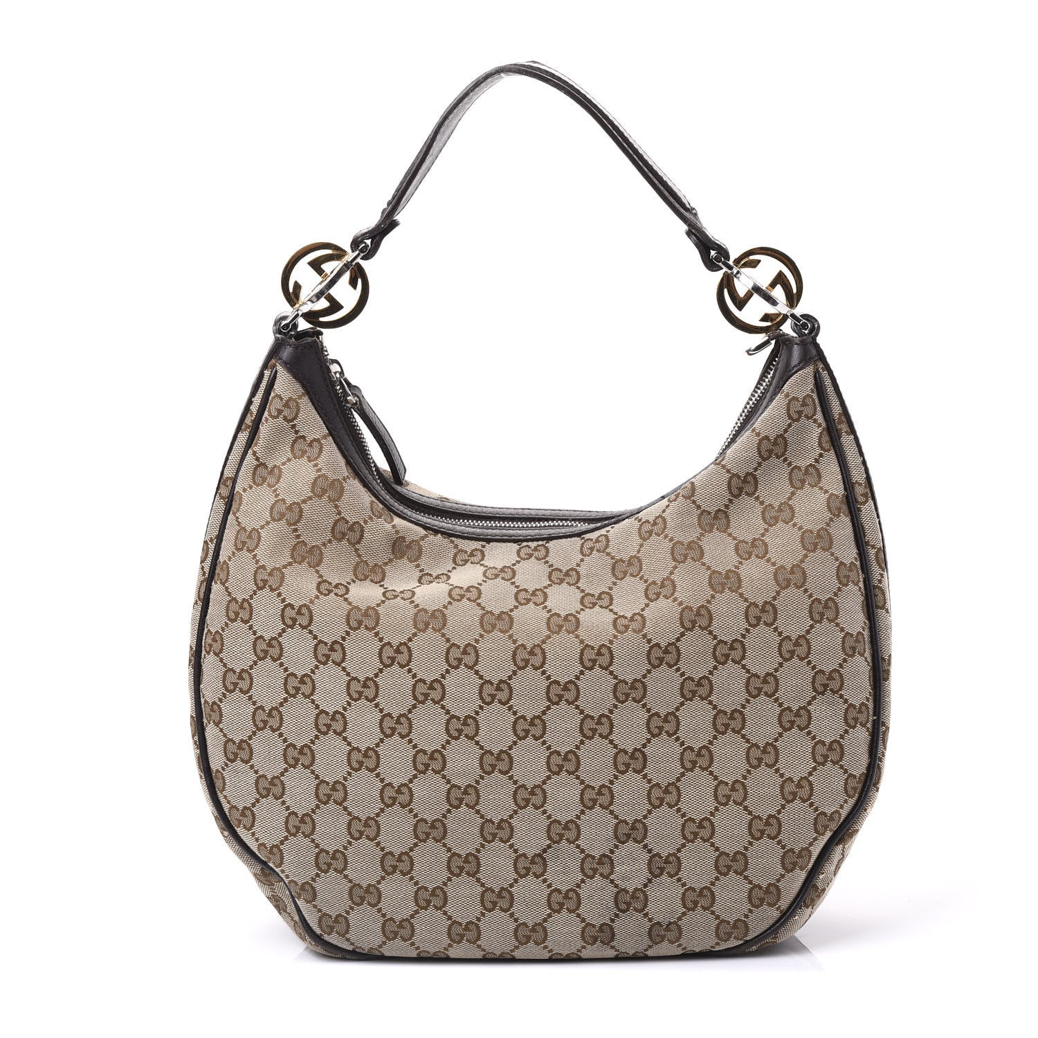 Gucci Monogram Medium GG Twins Hobo Black 1 of 9