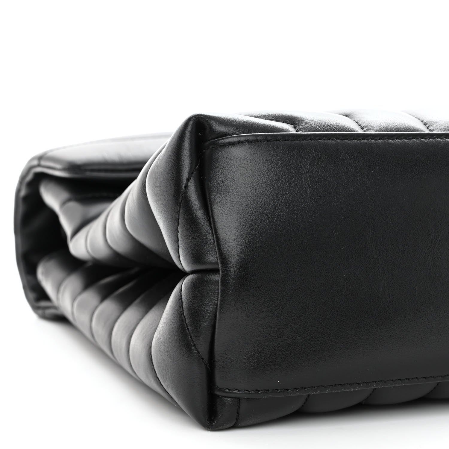 Saint Laurent Calfskin Y Quilted Monogram Monochrome Medium Loulou Chain Satchel Black 8 of 10
