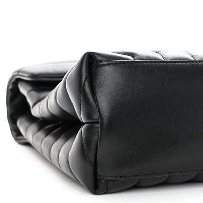 Saint Laurent Calfskin Y Quilted Monogram Monochrome Medium Loulou Chain Satchel Black 8 of 10