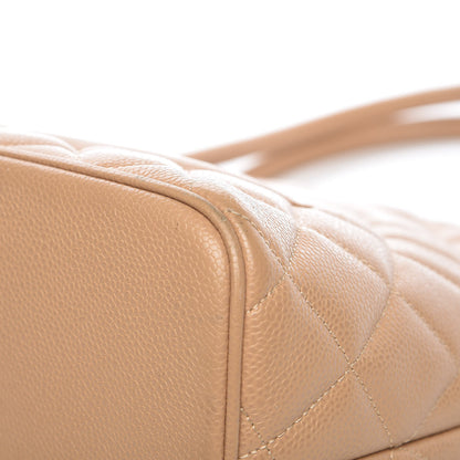 Chanel Caviar Quilted Medallion Tote Beige 18 of 20