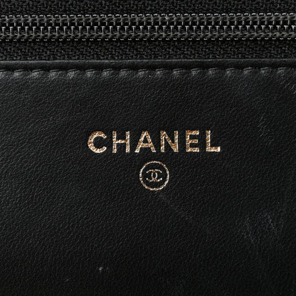 Chanel Lambskin Quilted Boy Wallet On Chain WOC Black 6 of 11