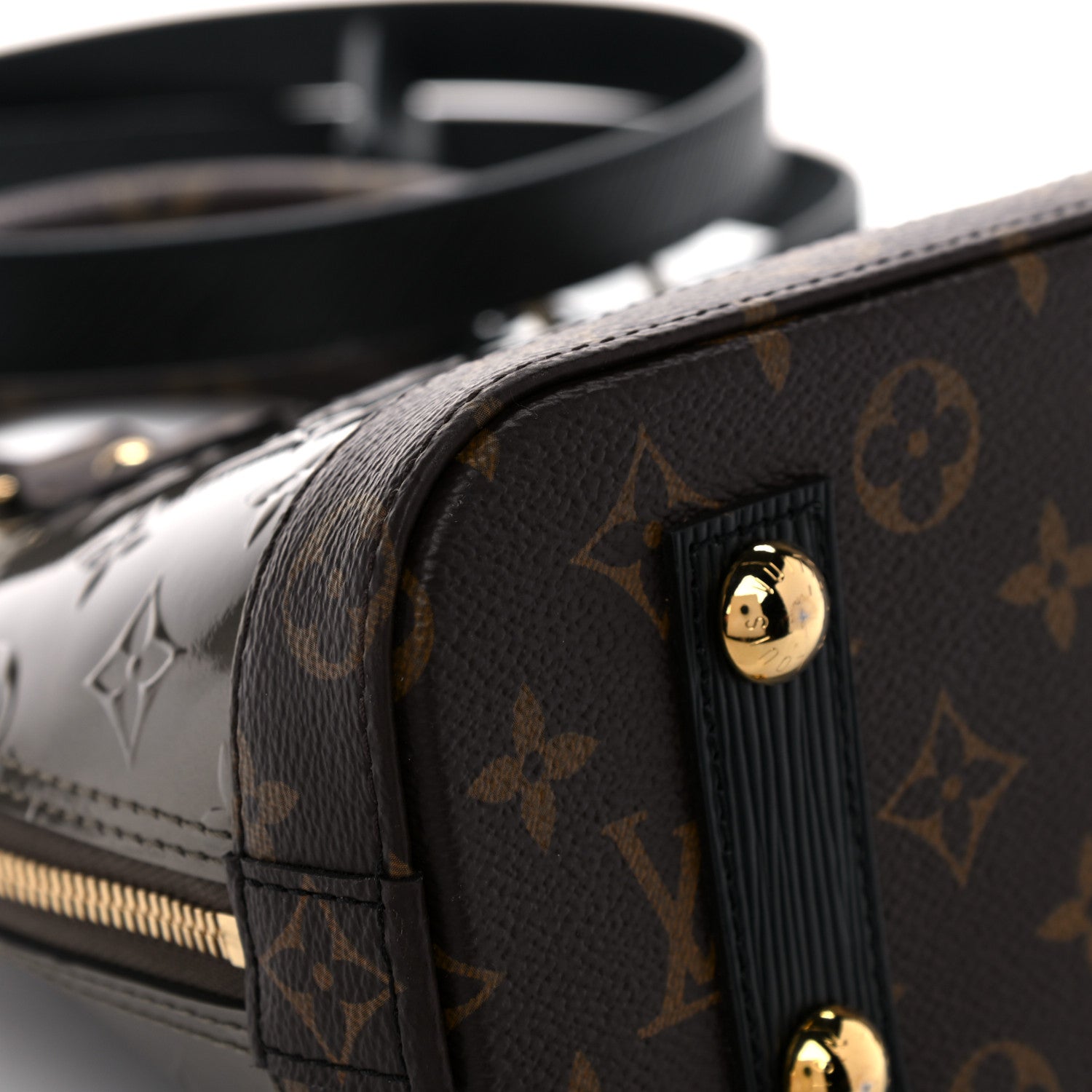 Louis Vuitton Vernis Epi Monogram Alma BB Champagne Metallise 8 of 15