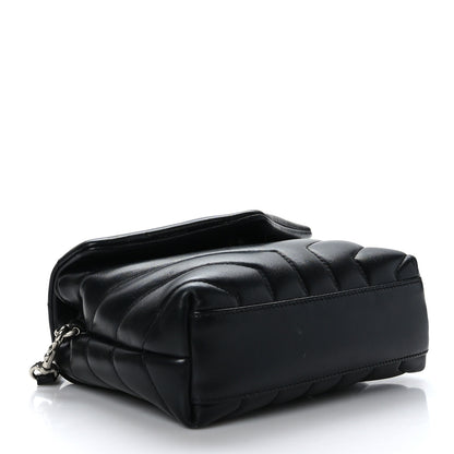 Saint Laurent Calfskin Y Quilted Monogram Toy Loulou Crossbody Bag Black 4 of 9