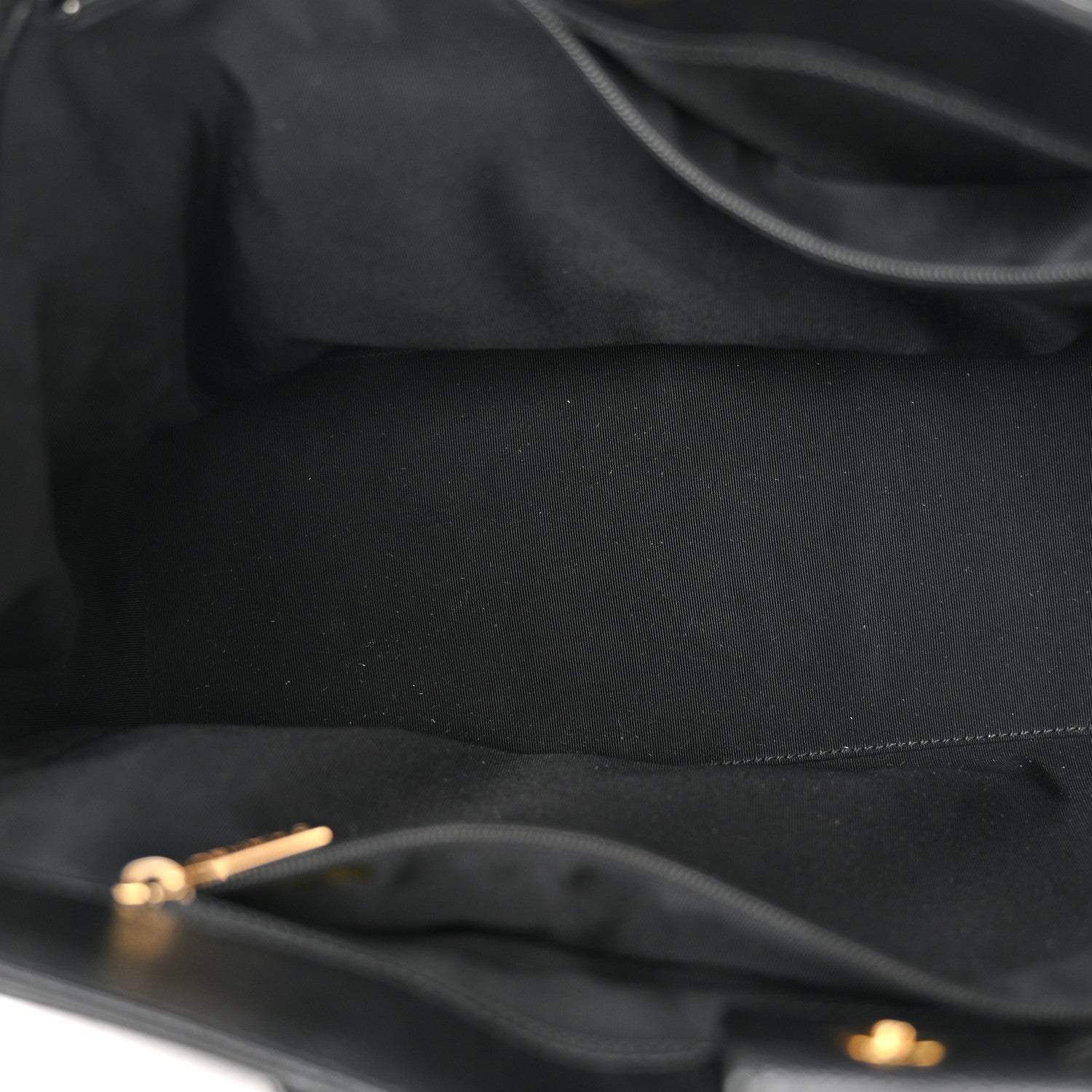 Chanel Calfskin Cerf Executive Shopper Tote Black 3 of 10