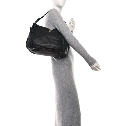Prada Vitello Phenix Hobo Black 2 of 12