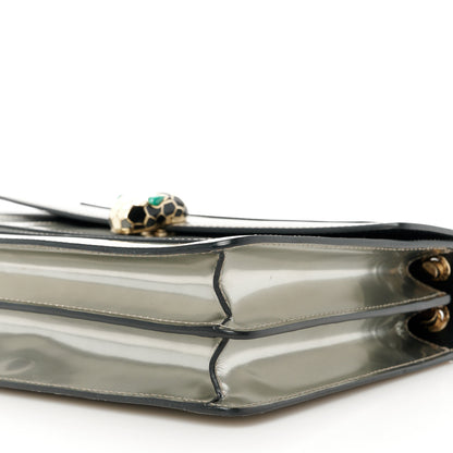 Bulgari Metallic Calfskin Serpenti Forever Crossbody Bag Silver 14 of 14