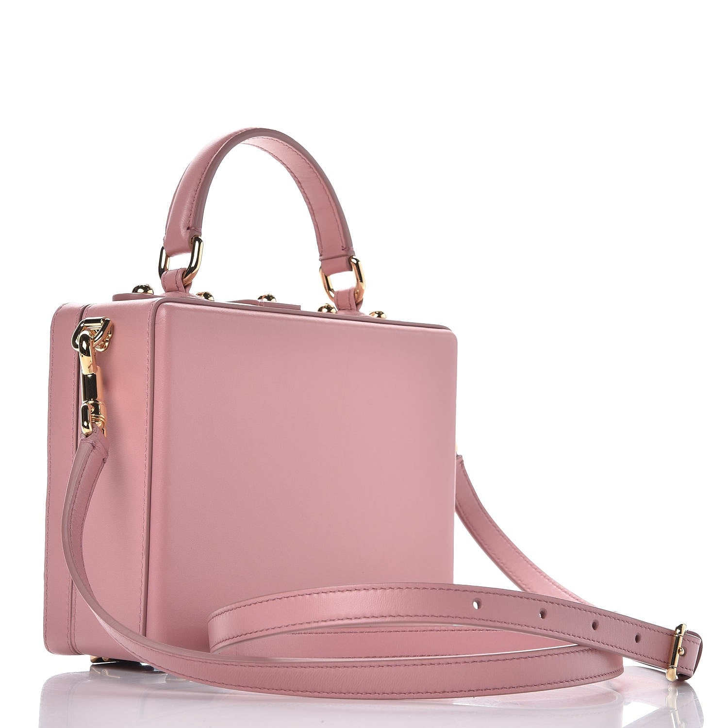 Dolce & Gabbana Lambskin Quilted Box Bag Pink 3 of 7
