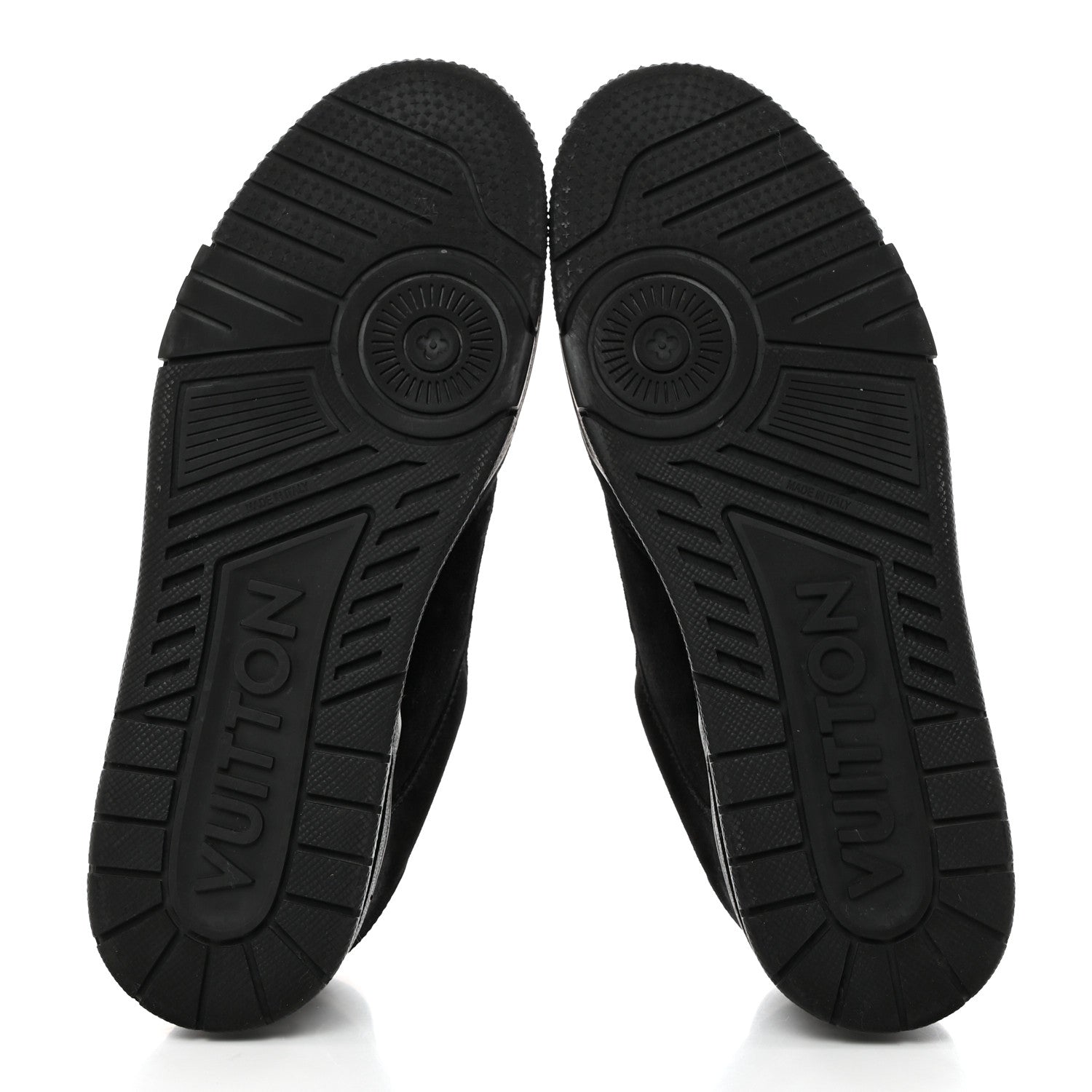 Louis Vuitton Suede Mens LV Trainer Sneakers 8 Black 5 of 9