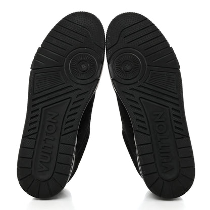 Louis Vuitton Suede Mens LV Trainer Sneakers 8 Black 5 of 9