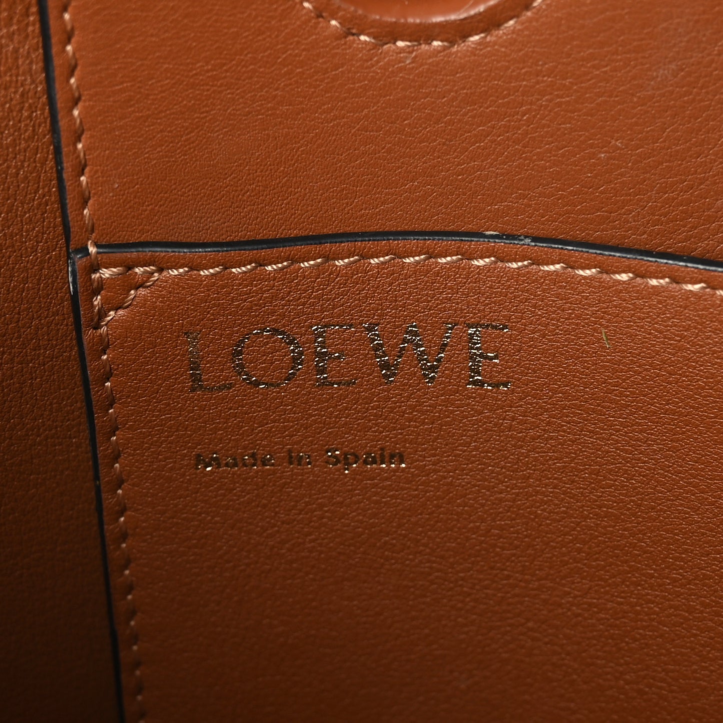 Canvas Calfskin Small Anagram Tote Ecru Tan