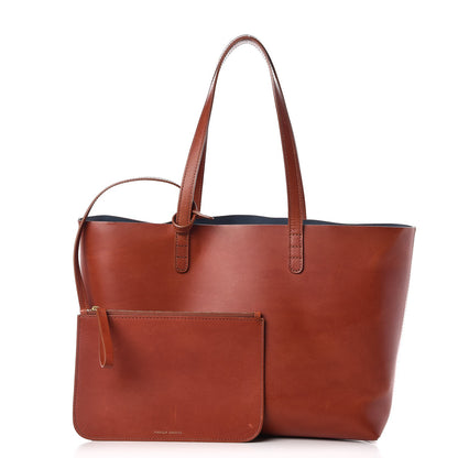 Mansur Gavriel Vegetable Tanned Calfskin Small Shopping Bag Brandy Avion 1 of 14