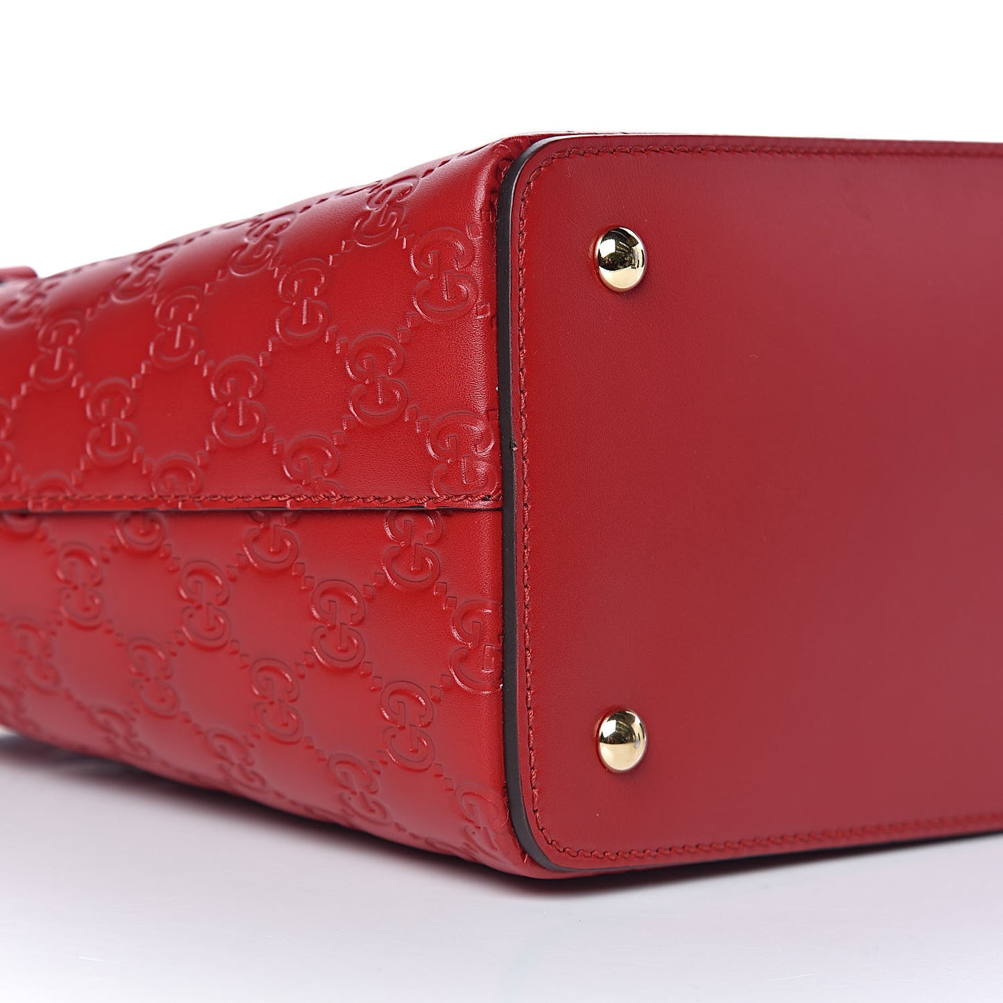 Guccissima Linea A Foldover Tote Red