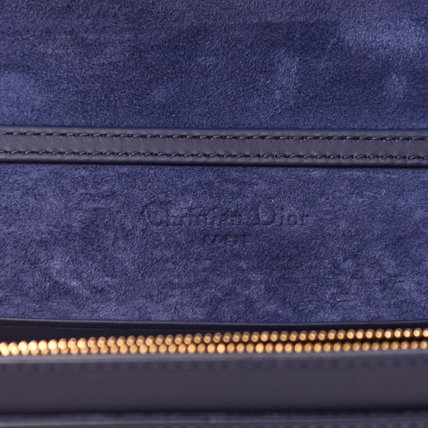 Christian Dior Ultra Matte Saddle Chain Pouch Blue 8 of 10