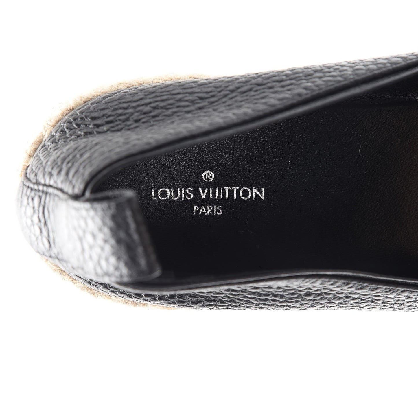 Calfskin Tropical Bloom Espadrille Flat 38.5 Black