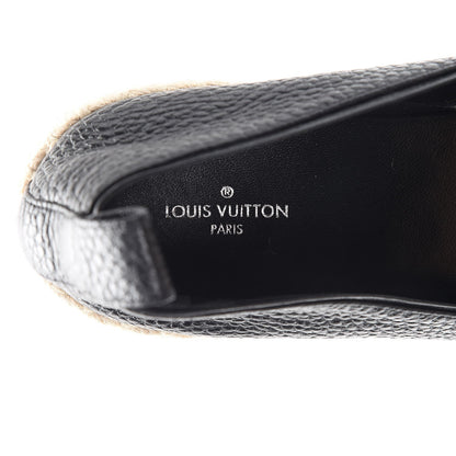 Louis Vuitton Calfskin Tropical Bloom Espadrille Flat 38.5 Black 7 of 8