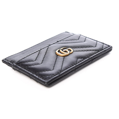 Gucci Calfskin Matelasse GG Marmont Card Holder Black 3 of 7