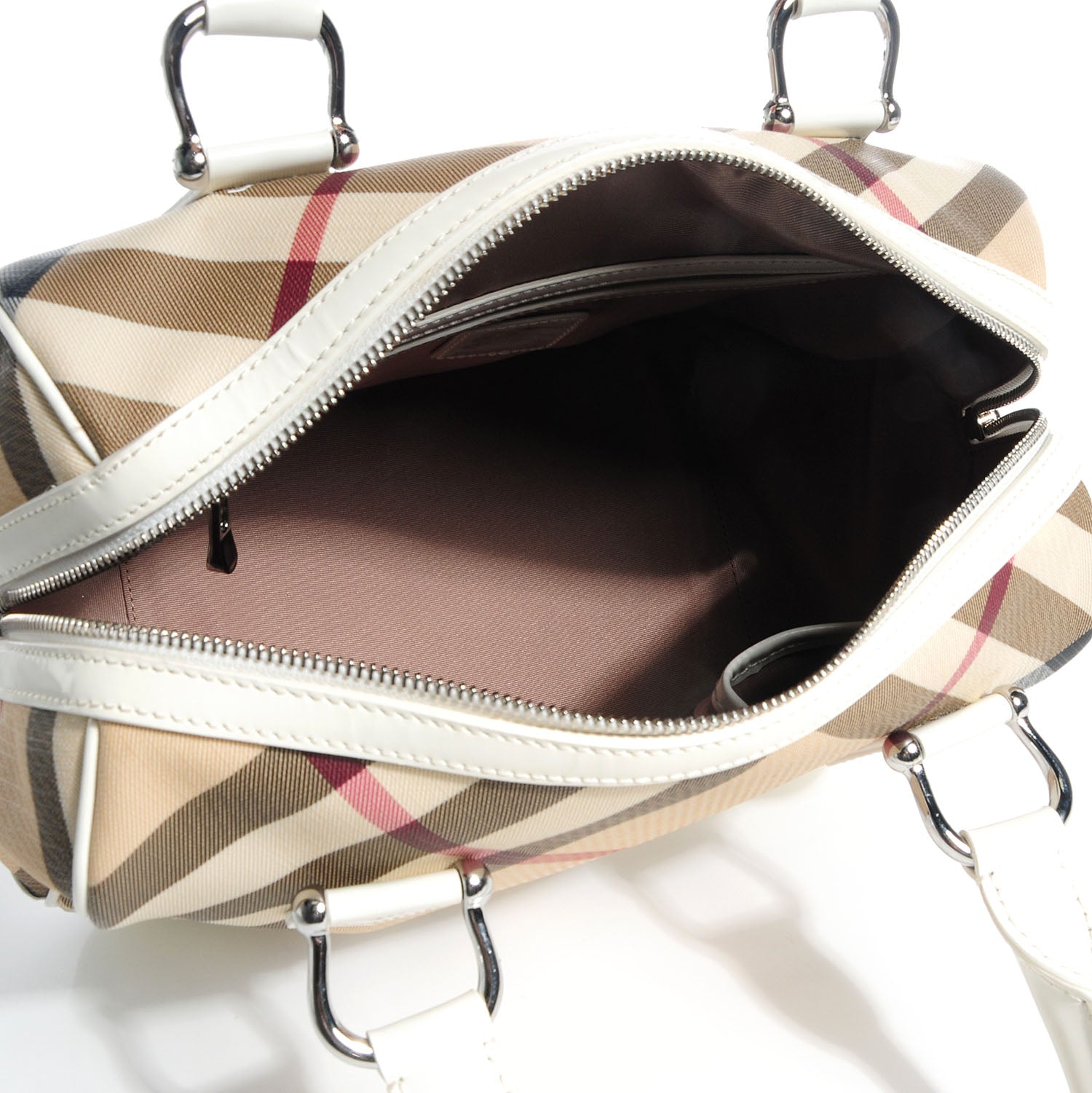 Burberry Nova Check Bowling Bag White 5 of 8