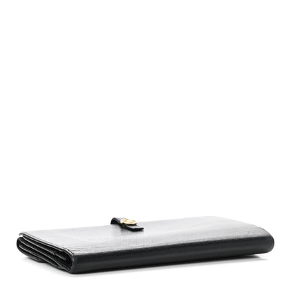 Chanel Grained Calfskin CC Button Long Wallet Black 4 of 11