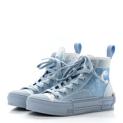 Christian Dior X DANIEL ARSHAM Technical Canvas Oblique Mens B23 High Top Sneakers 36 Blue Beige 2 of 10