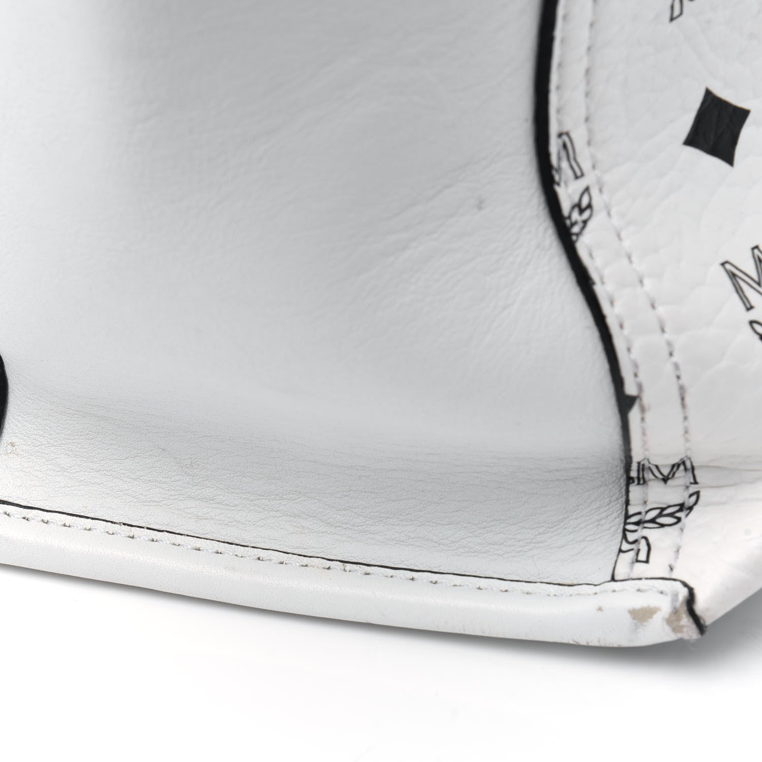 MCM Visetos Shopper Tote White 16 of 18