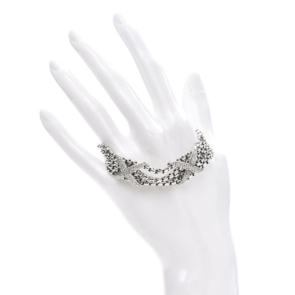 David Yurman Sterling Silver Diamond Double X Four Strand Bracelet 2 of 4