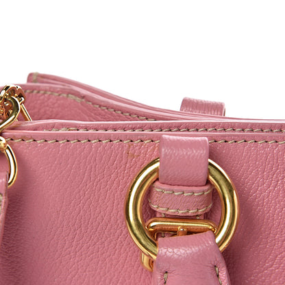 Miu Miu Goatskin Madras Shopping Tote Rosa 19 of 22