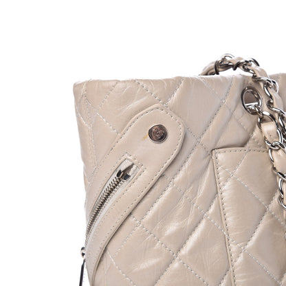Chanel Aged Calfskin Quilted Large Cotton Club Tote Pearl 8 of 8