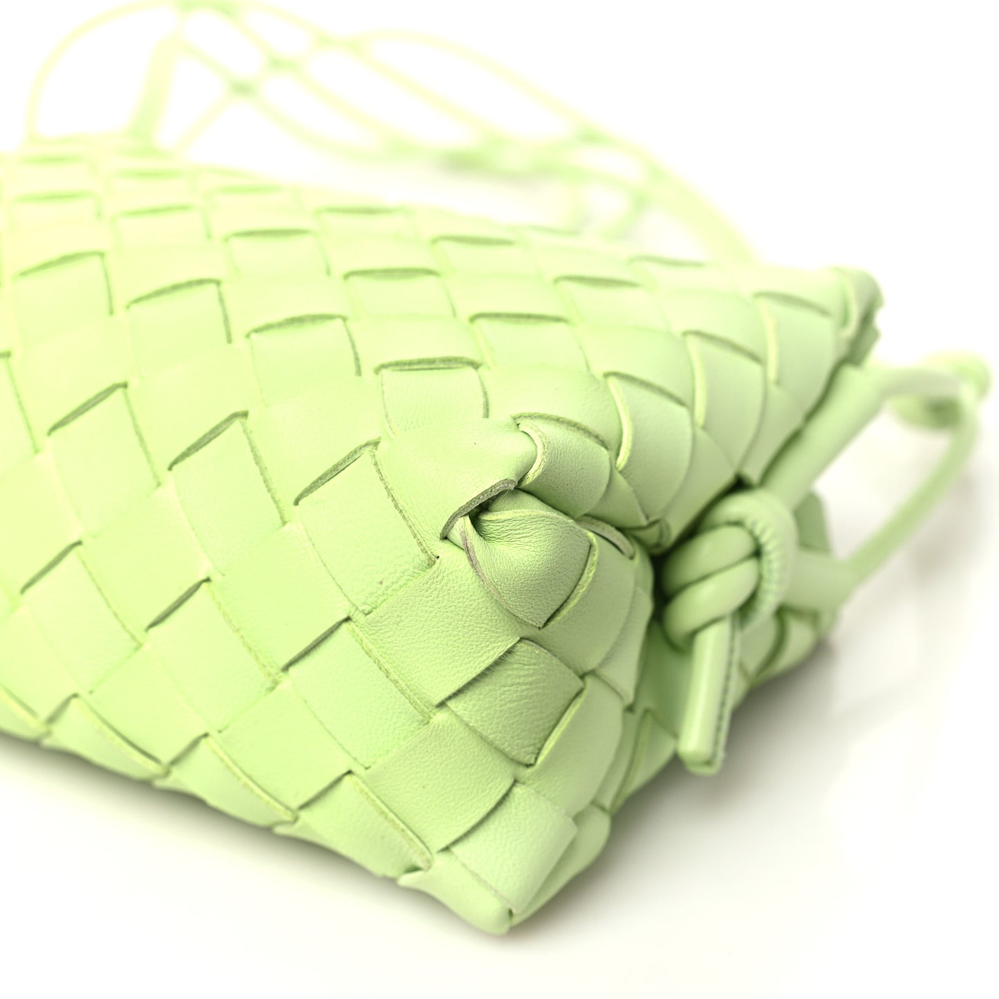 Nappa Intrecciato Mini Loop Camera Bag Fennel