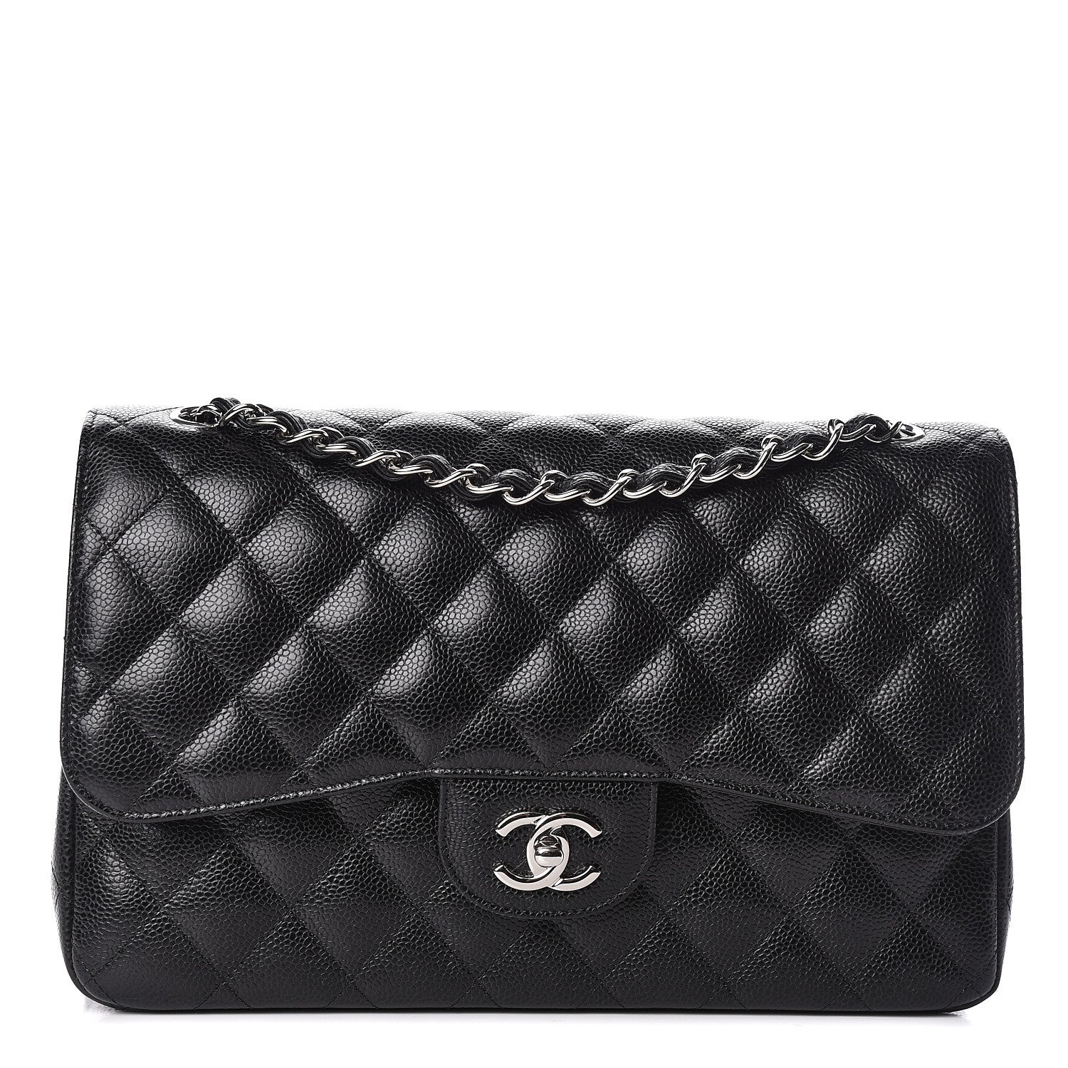 Chanel Caviar Quilted Jumbo Double Flap Black 1 of 11