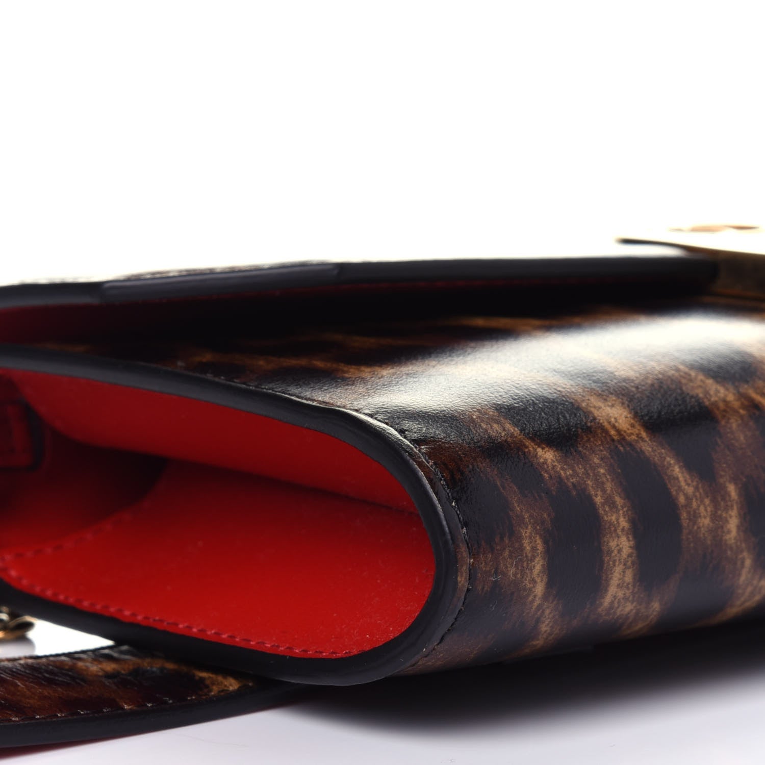 Christian Louboutin Calfskin Leopard Elisa Belt Bag Brown 7 of 9