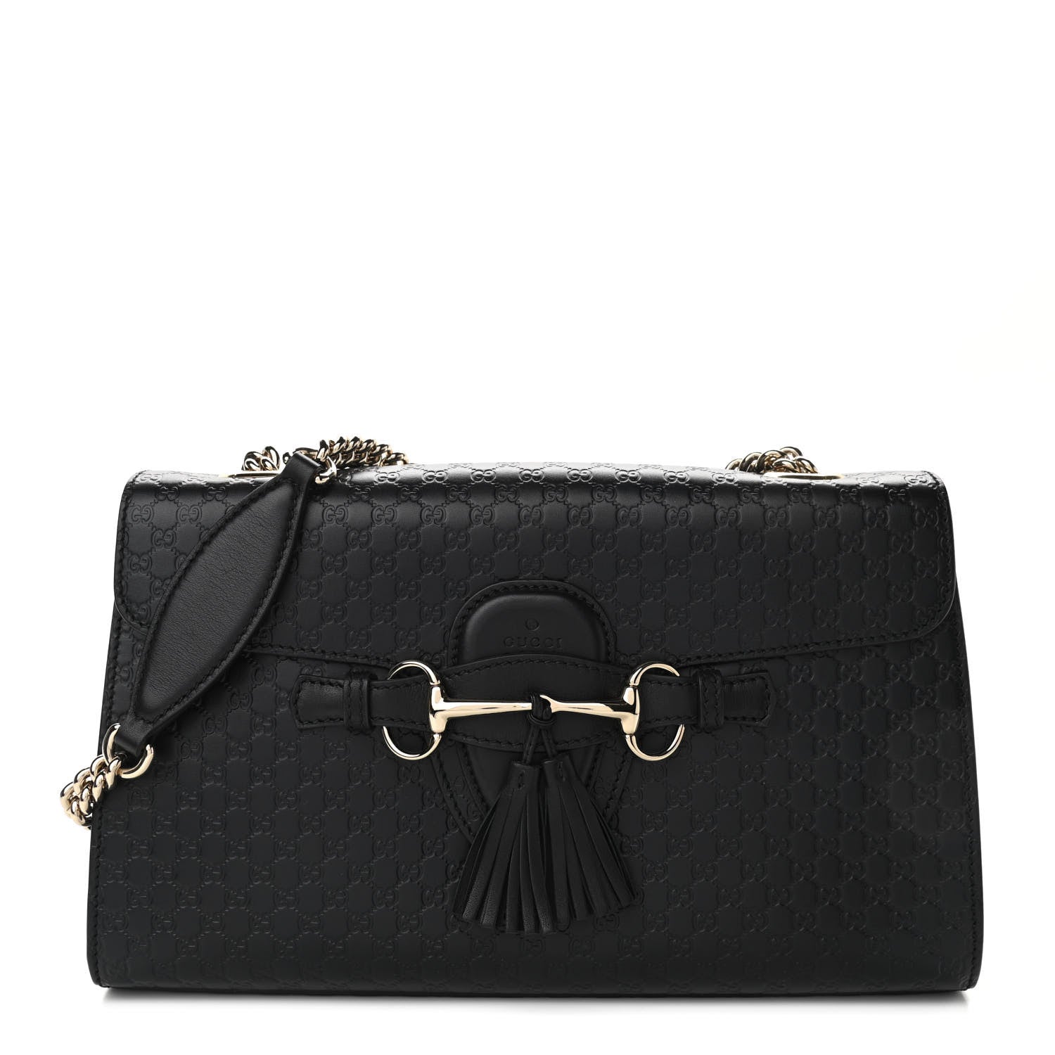 Gucci Microguccissima Medium Emily Chain Shoulder Bag Black 1 of 10