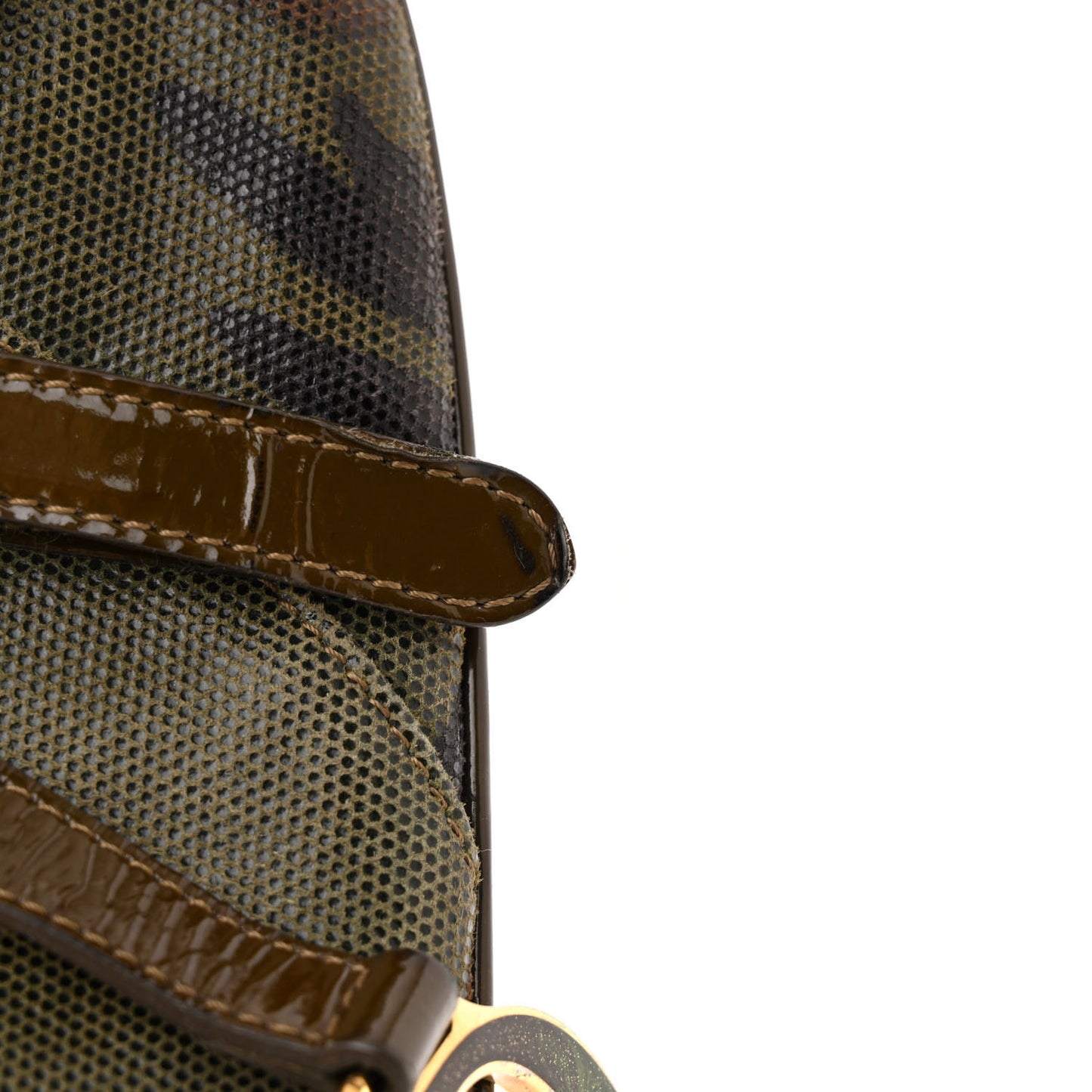 Pixelated Calfskin Camouflage Saddle Bag