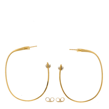 Louis Vuitton Metal Nanogram Hoop Earrings Gold 3 of 6