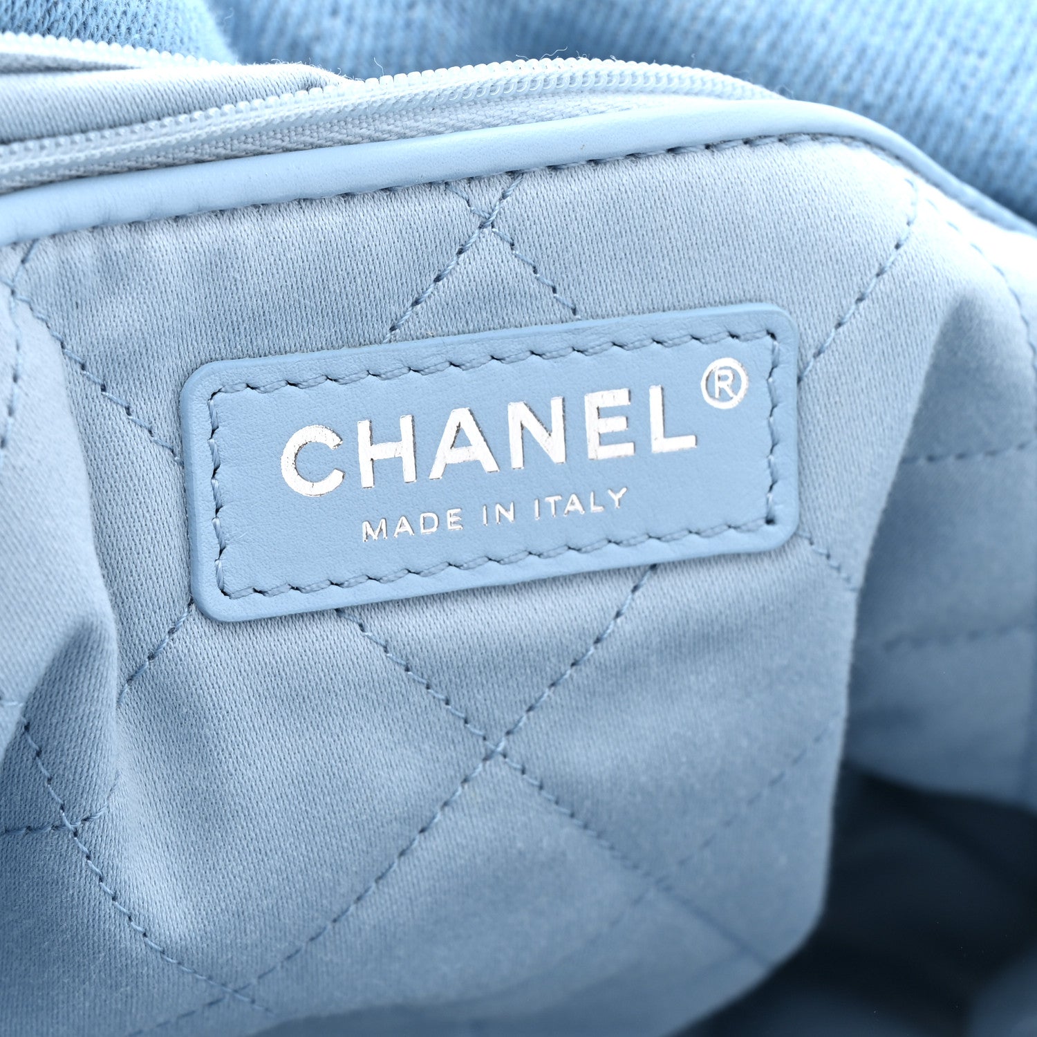 Chanel Denim Quilted Chanel 22 Light Blue 8 of 11