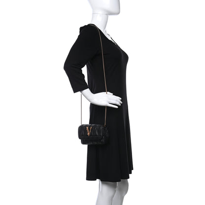 Versace Nappa Quilted Virtus Evening Bag Black 2 of 12