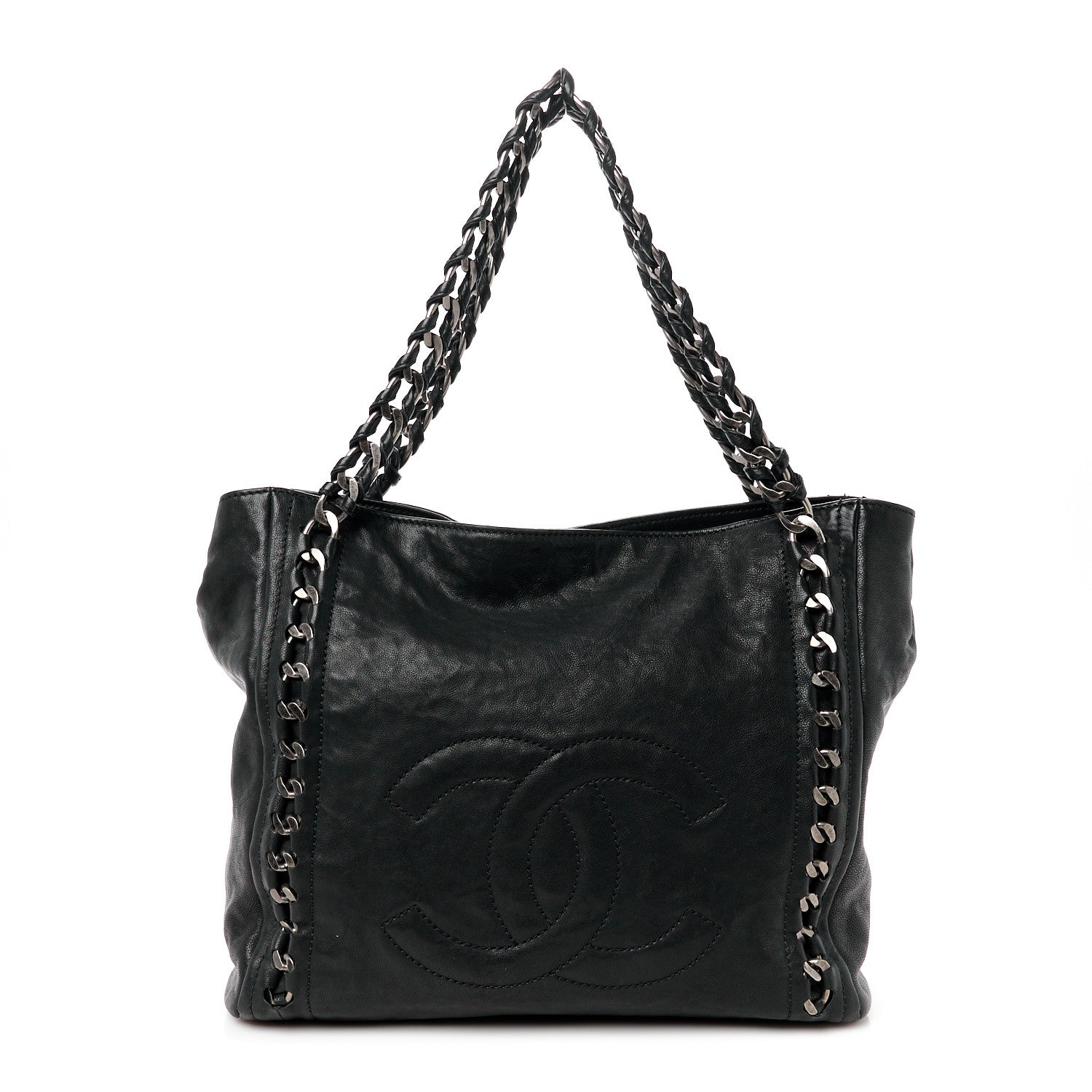 Chanel Glazed Caviar Modern Chain Tote Black 1 of 10