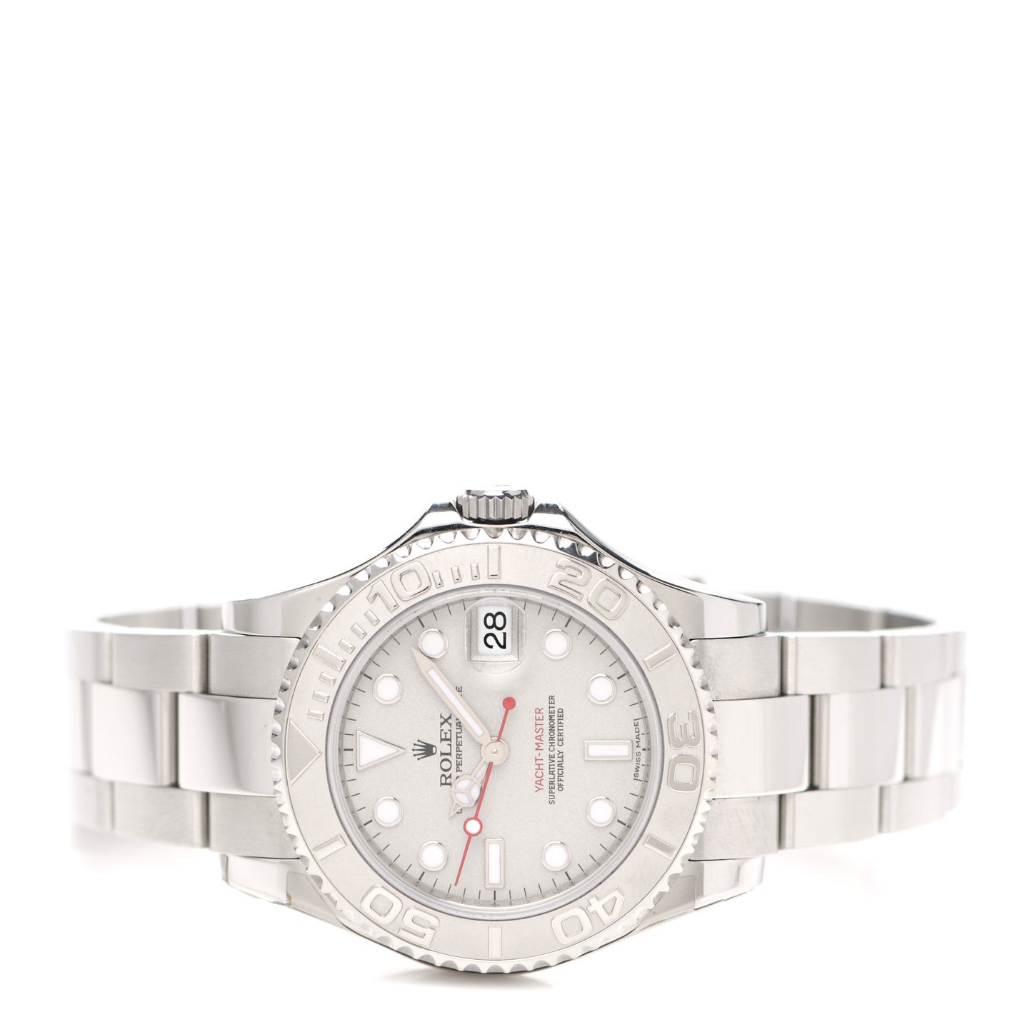 Stainless Steel Platinum 35mm Yacht-Master Watch Silver 168622