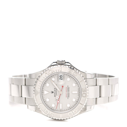 Rolex Stainless Steel Platinum 35mm Yacht-Master Watch Silver 168622 2 of 4