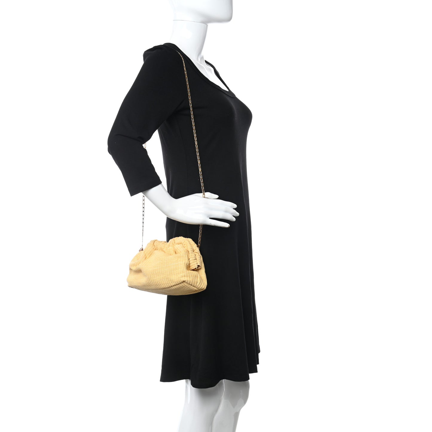 Woven Raffia Mini Cloud Chain Clutch Natural