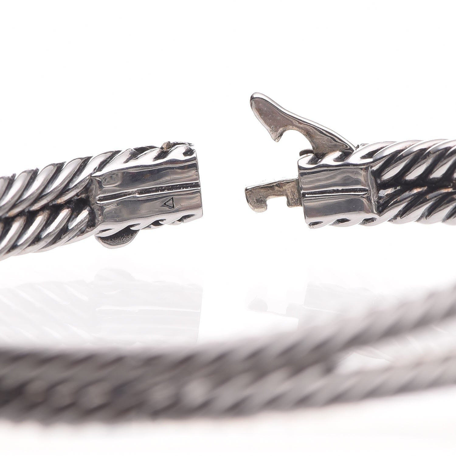 David Yurman Sterling Silver Diamond Black Orchid Albion Cable Bracelet 7 of 7