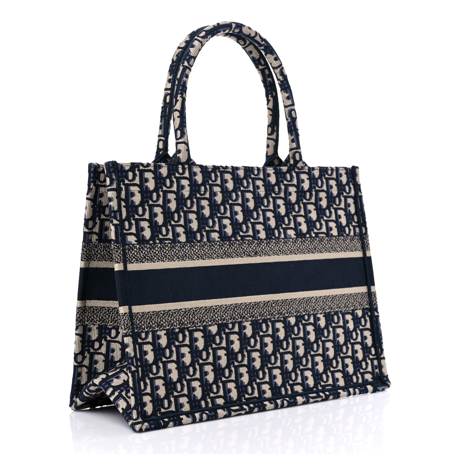 Oblique Medium Book Tote Blue Multicolor