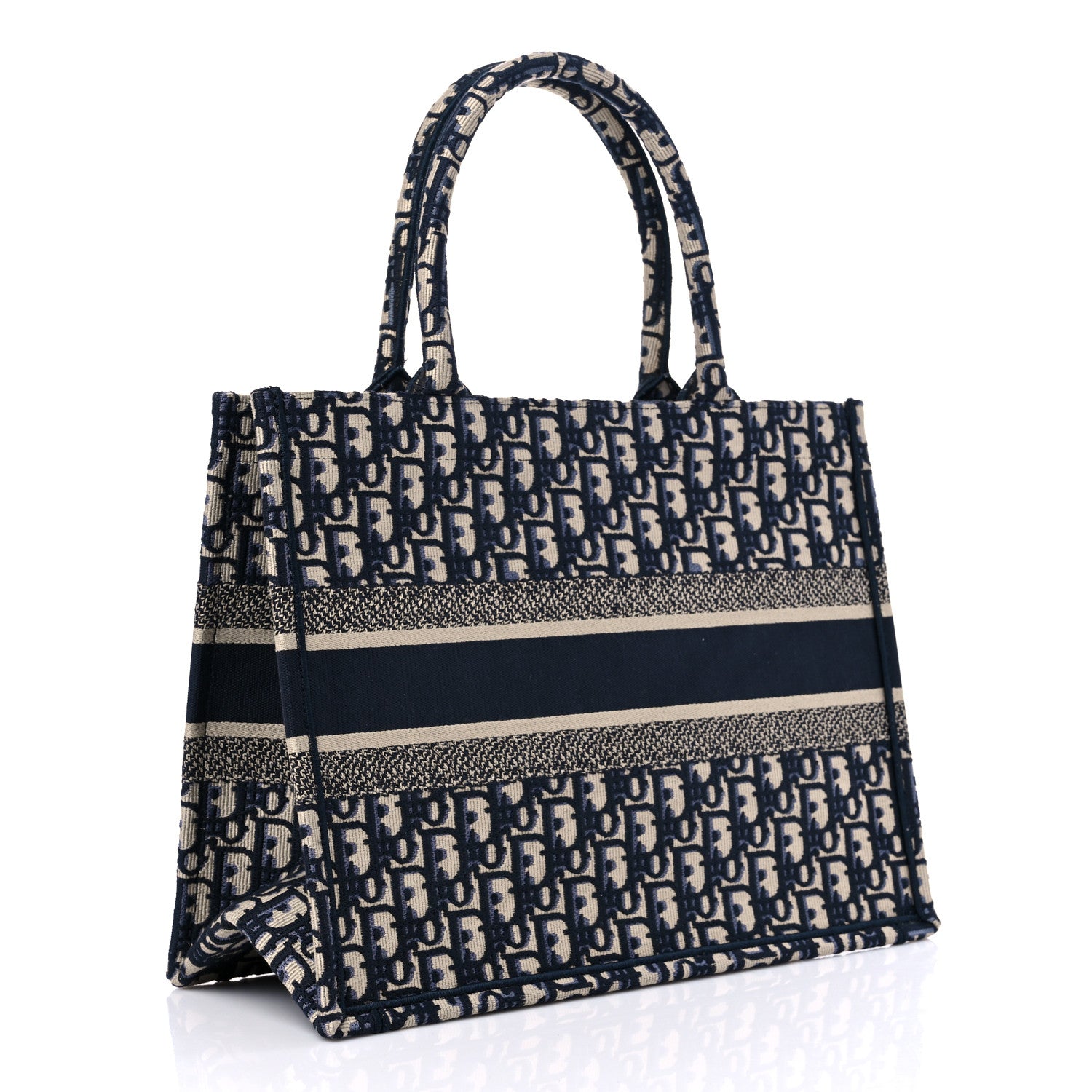 Christian Dior Oblique Medium Book Tote Blue Multicolor 3 of 9