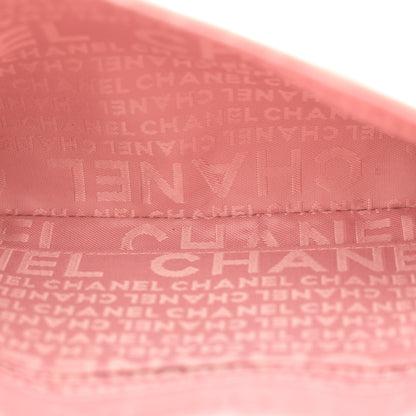 Chanel Patent Calfskin Camellia Embossed Flap Pochette Pink 5 of 13
