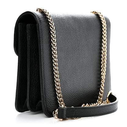 Gucci Dollar Calfskin Small Interlocking G Shoulder Bag Black 3 of 11
