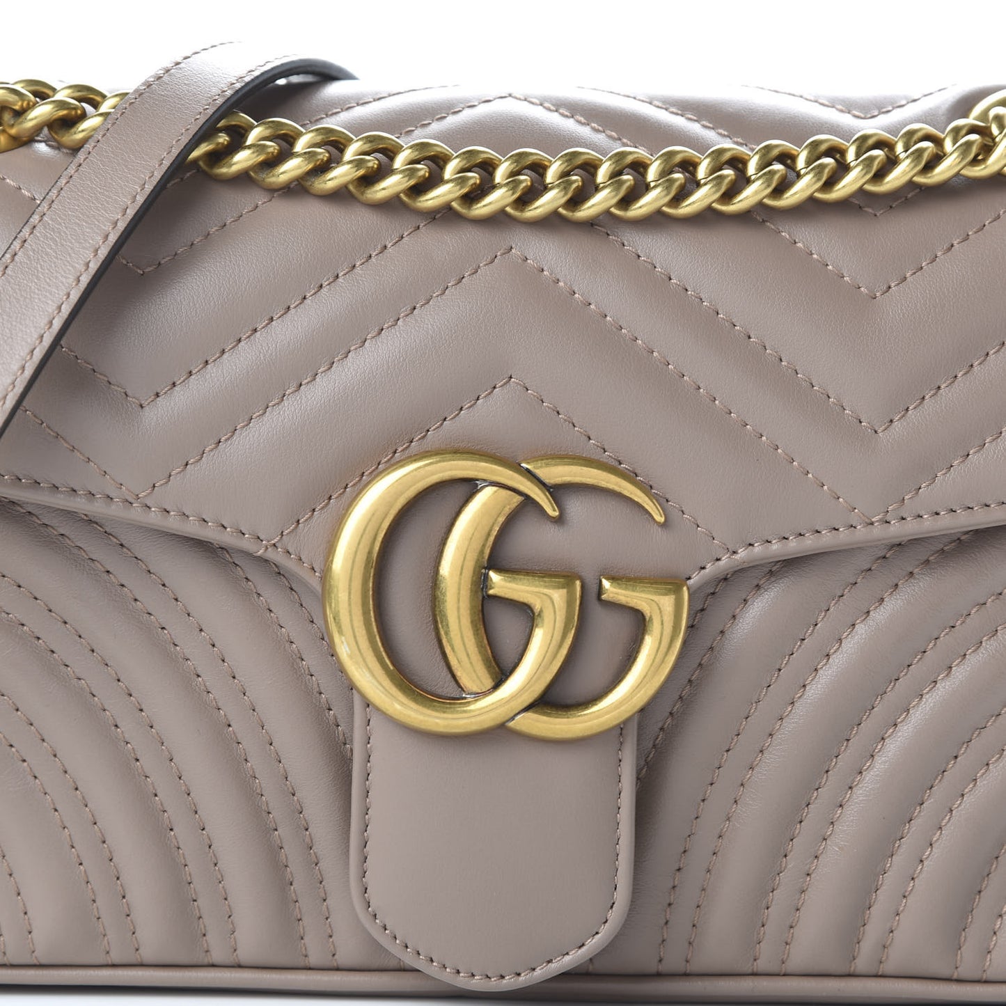 Calfskin Matelasse Small GG Marmont Shoulder Bag Porcelain Rose