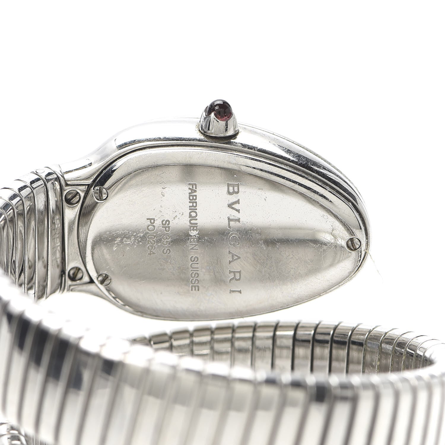 Bulgari Stainless Steel Diamond Bezel 35mm Serpenti Tubogas Quartz Watch 5 of 5