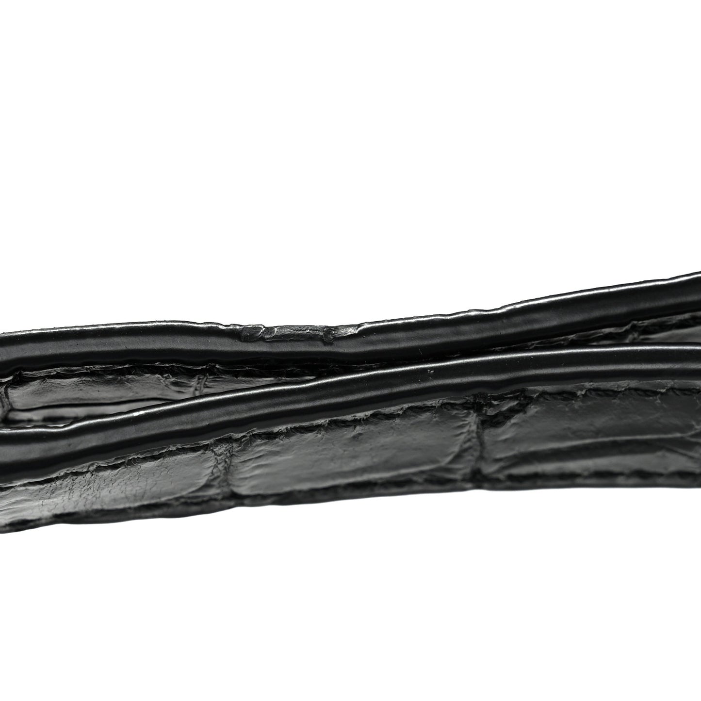 Calfskin Crocodile Embossed Baby Sac De Jour Black