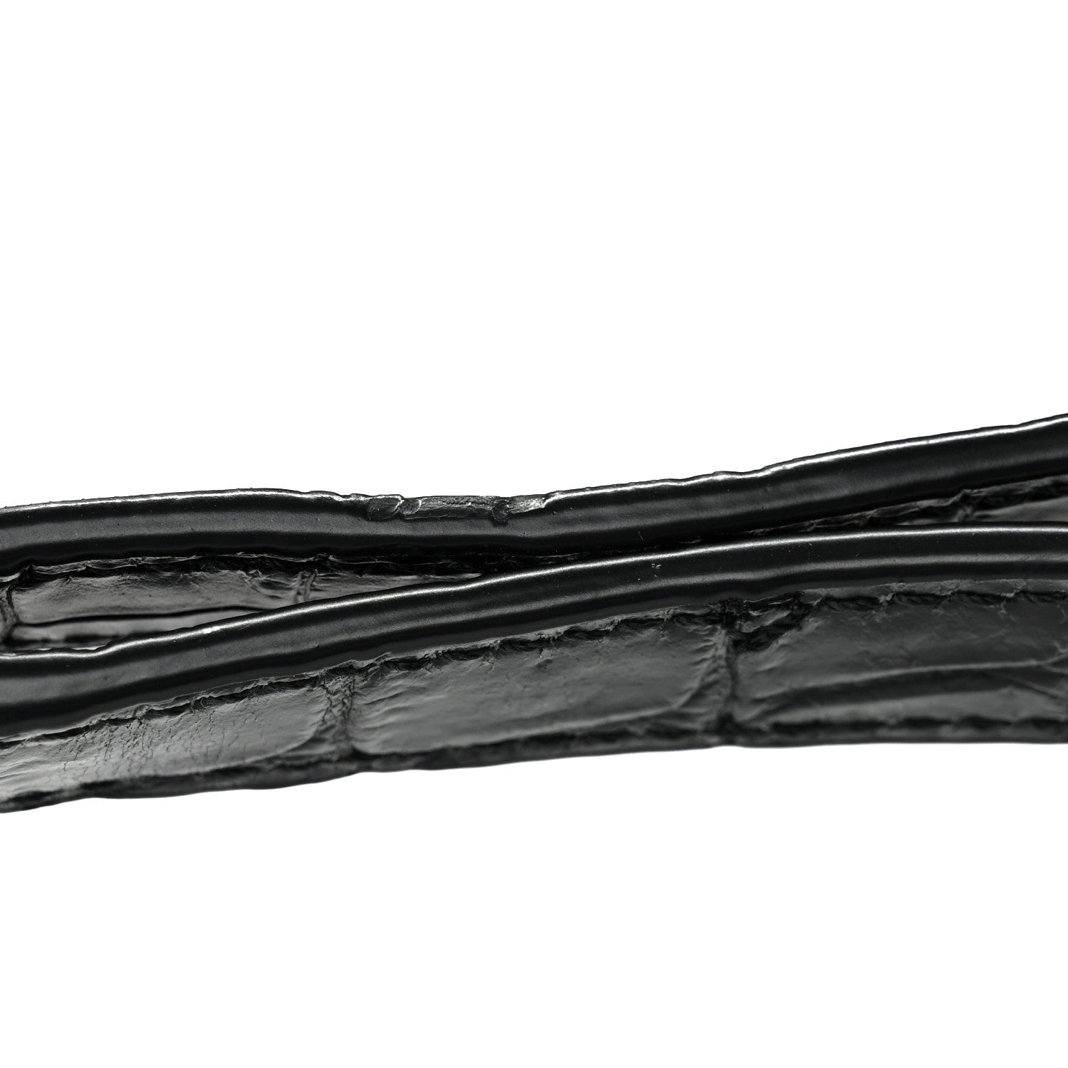 Saint Laurent Calfskin Crocodile Embossed Baby Sac De Jour Black 11 of 11