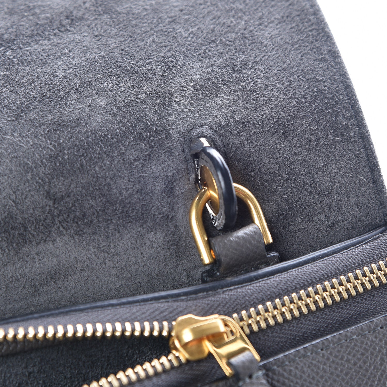 Celine Grained Calfskin Mini Belt Bag Grey 10 of 23